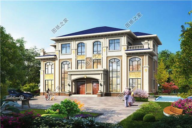 3款雙拼別墅外觀圖片，家里有兄弟的，就該這樣建