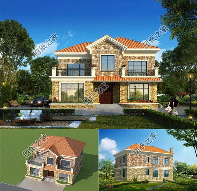 帶堂屋農(nóng)村二層別墅設(shè)計(jì)圖，實(shí)用型設(shè)計(jì)，更加符合農(nóng)村生活需求