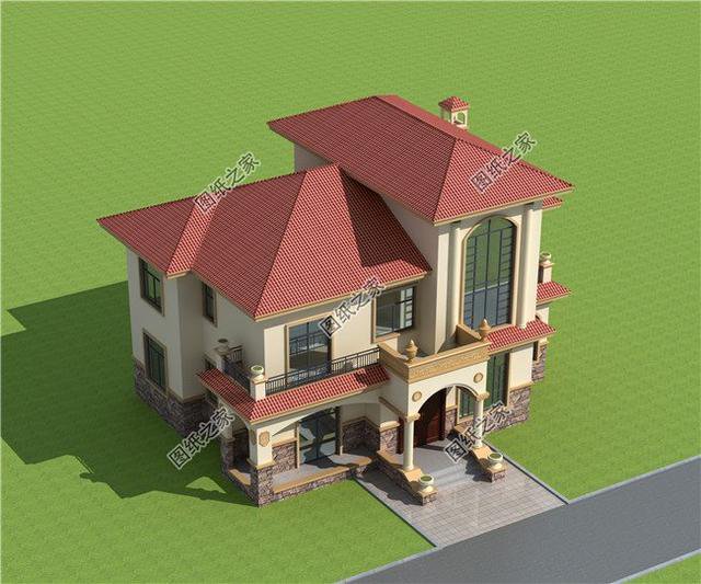 復(fù)式二層洋房設(shè)計(jì)圖，洋氣實(shí)用，孩子都樂意回來住了