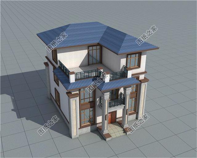 10x11米三層農(nóng)村建房圖，布局方正外觀大氣，最適合農(nóng)村生活的戶型