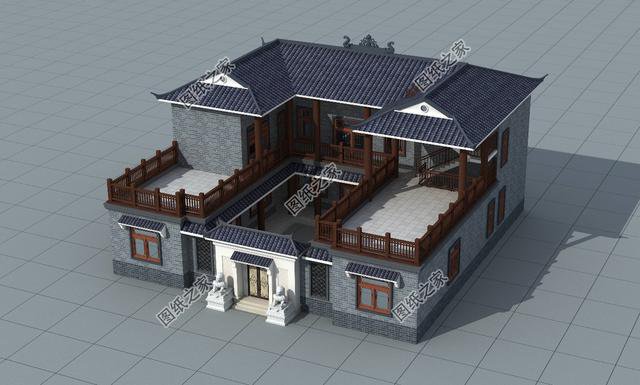 二層四合院設計圖，傳統(tǒng)元素的極致運用，體會中國建筑的美