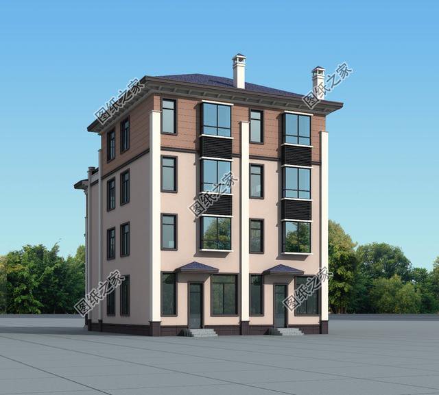 三層雙拼別墅設(shè)計圖，兩家人一起建，省時省力又好看