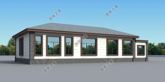 平房帶車庫效果圖，一層自建房也能這樣洋氣