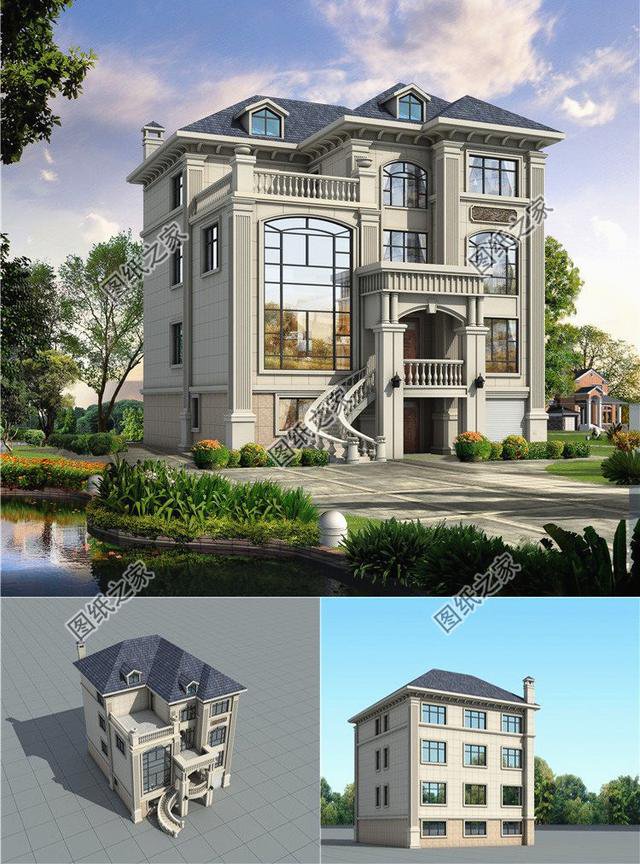 農(nóng)村四層自建房效果圖，蓋起來毫不遜色，高端大氣上檔次