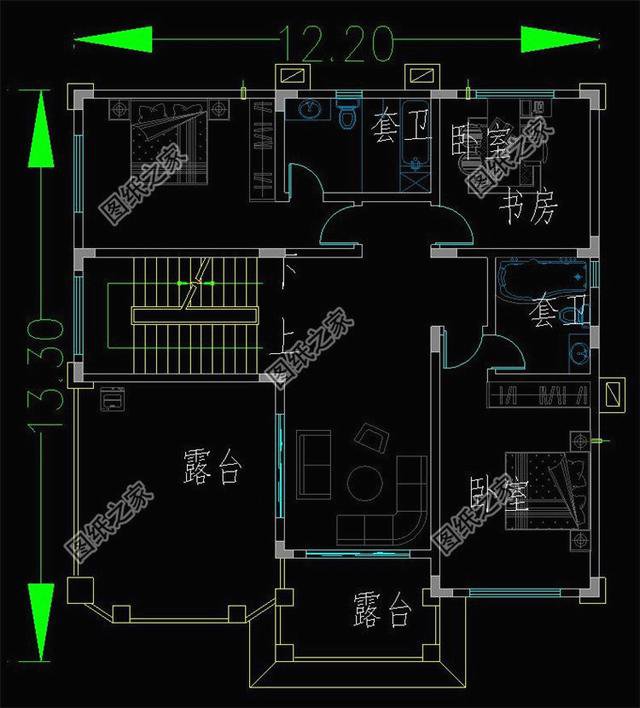 農(nóng)村三層帶地下室戶型圖，有全套圖紙，簡(jiǎn)直秒殺村長(zhǎng)家