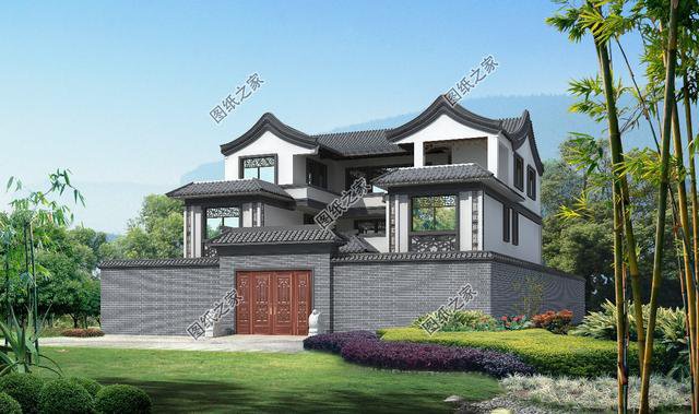 農(nóng)村別墅四合院復(fù)式戶型，也就只有四合院，才是農(nóng)村該建的房子