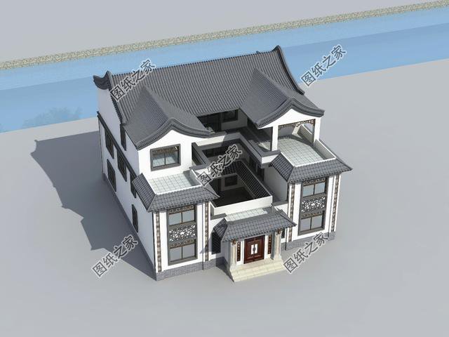 農(nóng)村別墅四合院復(fù)式戶型，也就只有四合院，才是農(nóng)村該建的房子