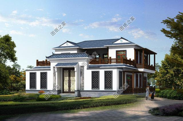 農(nóng)村別墅四合院復(fù)式戶型，也就只有四合院，才是農(nóng)村該建的房子