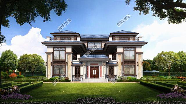 農(nóng)村別墅四合院復(fù)式戶型，也就只有四合院，才是農(nóng)村該建的房子