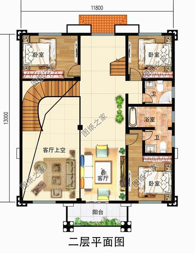 獨(dú)棟三層別墅設(shè)計(jì)圖，建成太氣派，讓鄰居羨慕去吧
