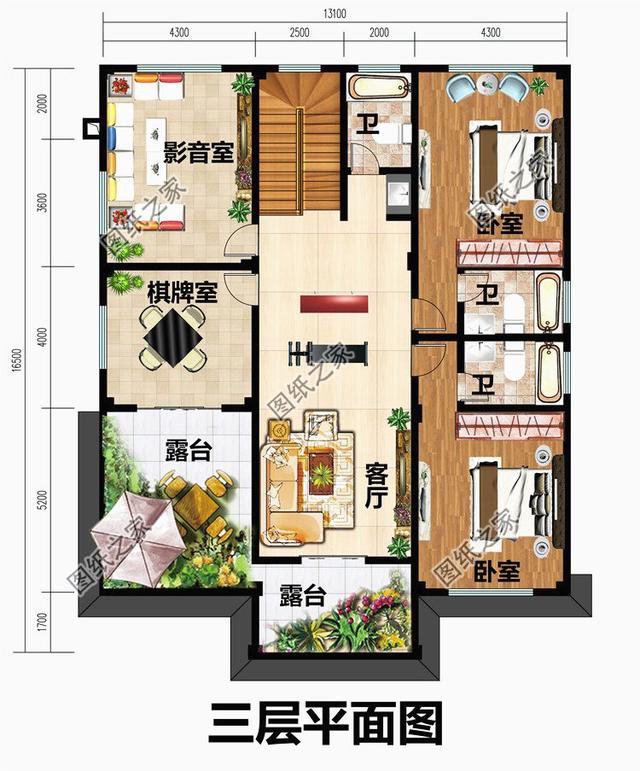 獨(dú)棟三層別墅設(shè)計(jì)圖，建成太氣派，讓鄰居羨慕去吧