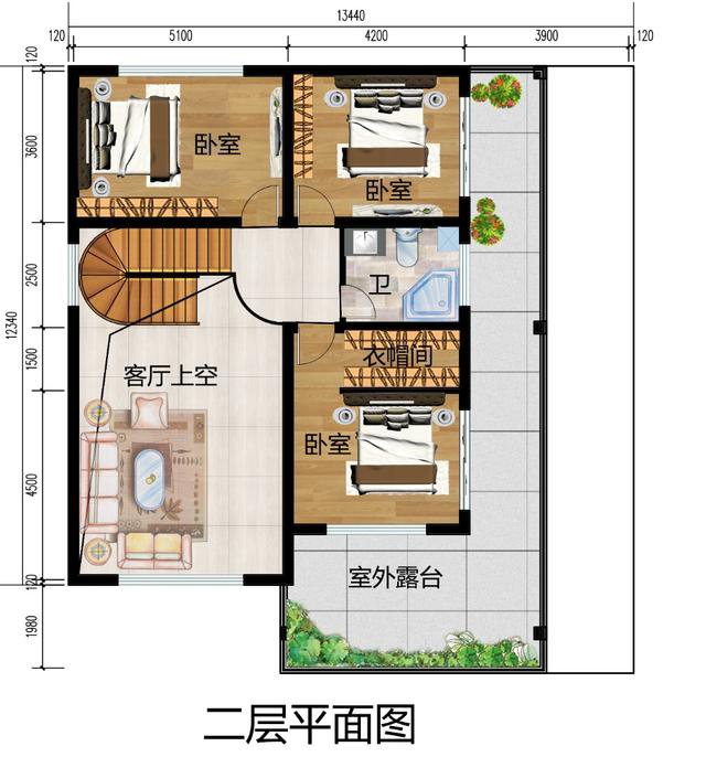 簡潔大方二層平頂，施工簡單，打造工藝氣息