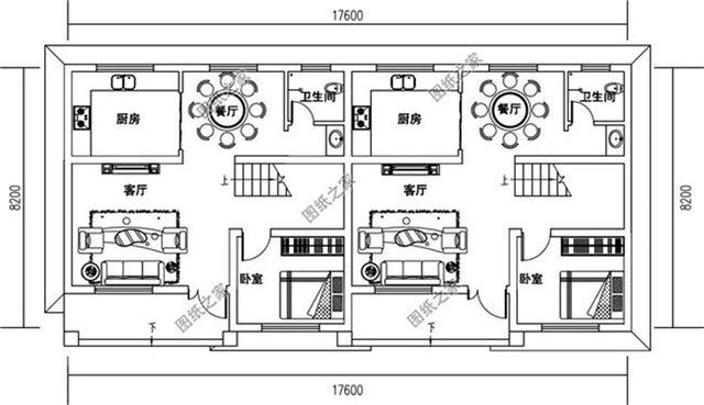 農(nóng)村兄弟雙拼二層別墅圖片，兄弟一起建房，這樣設(shè)計(jì)絕了