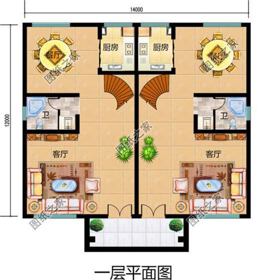 農(nóng)村兄弟雙拼二層別墅圖片，兄弟一起建房，這樣設(shè)計(jì)絕了