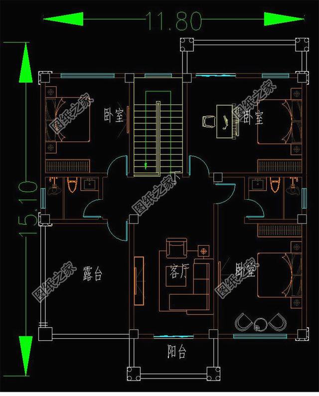 面寬12米二層小別墅圖片，實(shí)物圖好看極了，鄰居看了也想建一棟