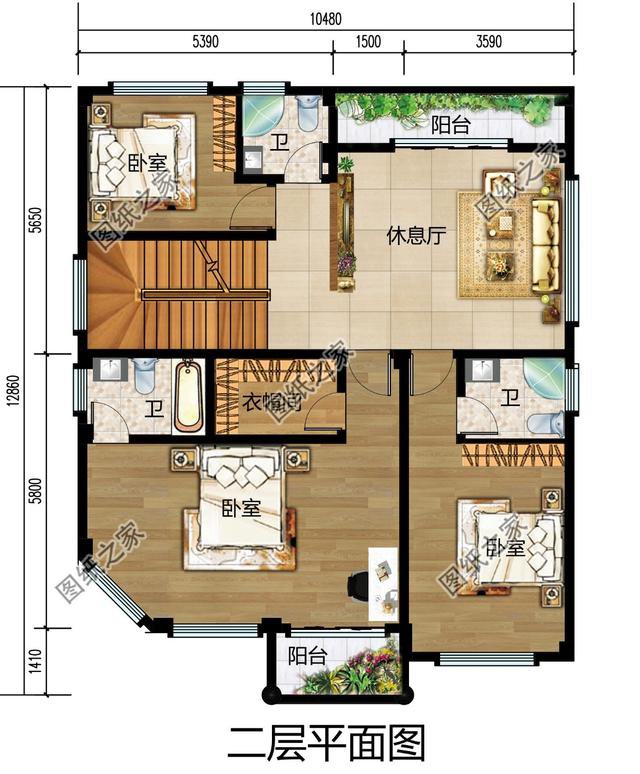 120平普通農(nóng)村建房設(shè)計(jì)圖，造型完美，農(nóng)村建房最明確的選擇