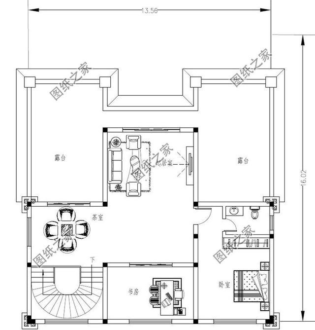 三款4層帶旋轉(zhuǎn)樓梯別墅設(shè)計圖，設(shè)計大氣又驚艷，這樣的別墅你值得擁有！