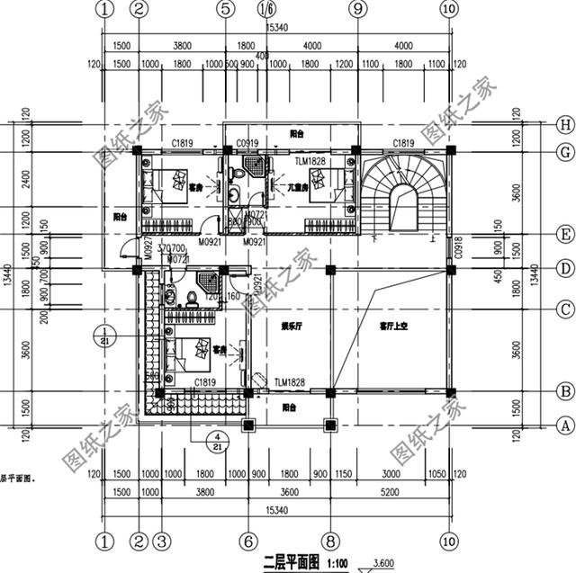 三款4層帶旋轉(zhuǎn)樓梯別墅設(shè)計圖，設(shè)計大氣又驚艷，這樣的別墅你值得擁有！