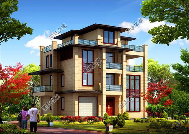 三款4層帶旋轉(zhuǎn)樓梯別墅設(shè)計圖，設(shè)計大氣又驚艷，這樣的別墅你值得擁有！