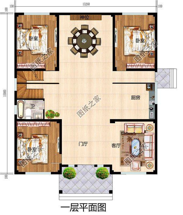 農(nóng)村中式仿古二層別墅，鄰居見我家建的漂亮，也想來一棟