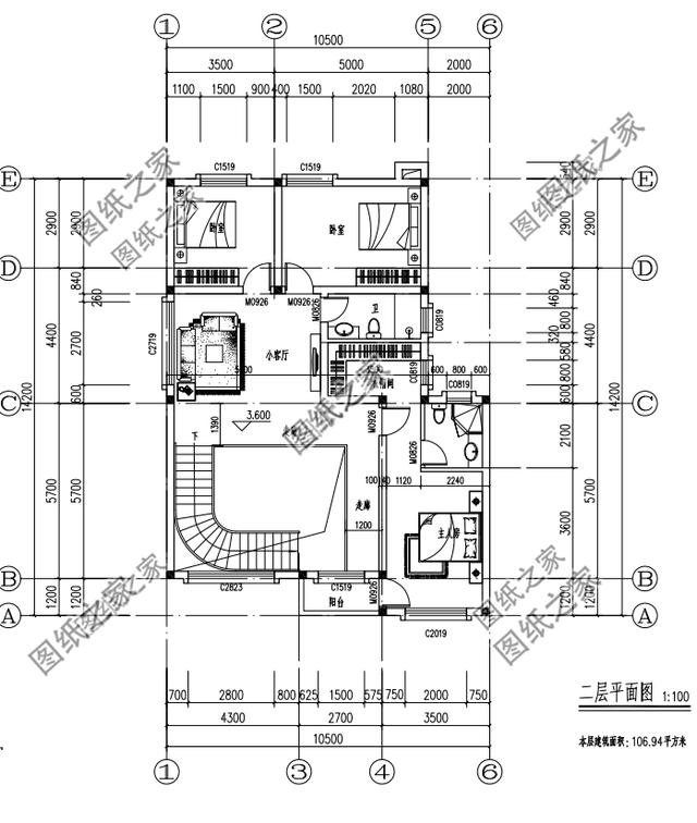 二層120平復(fù)式樓房圖，氣派經(jīng)典設(shè)計(jì)，內(nèi)部空間感爆棚