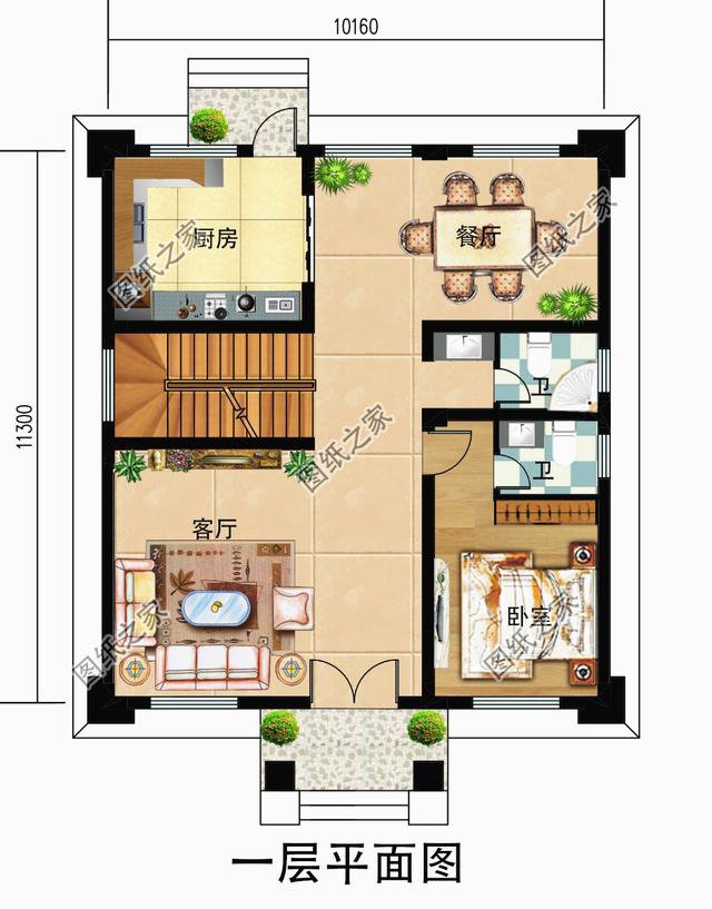 120平方房子設(shè)計(jì)圖，看似簡(jiǎn)單的空間，能活出舒適的模樣