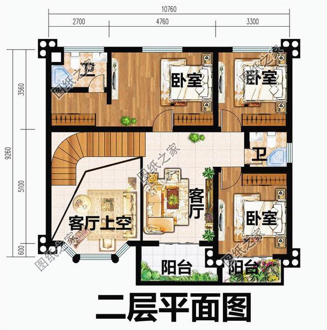 農(nóng)村三開間樓房戶型圖，三代人居住沒問題，處處有他的魅力所在