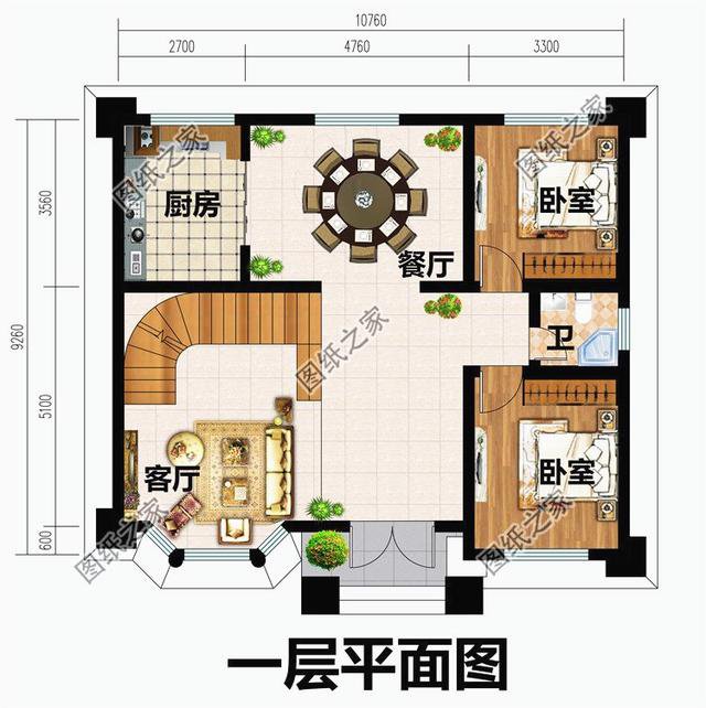 農(nóng)村三開間樓房戶型圖，三代人居住沒問題，處處有他的魅力所在