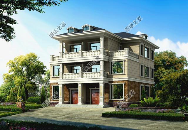 農(nóng)村兩兄弟合并別墅設(shè)計圖，建起來霸氣的不行，成為全村的驕傲