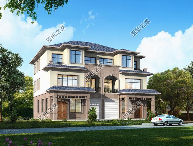 農(nóng)村兩兄弟合并別墅設(shè)計圖，建起來霸氣的不行，成為全村的驕傲