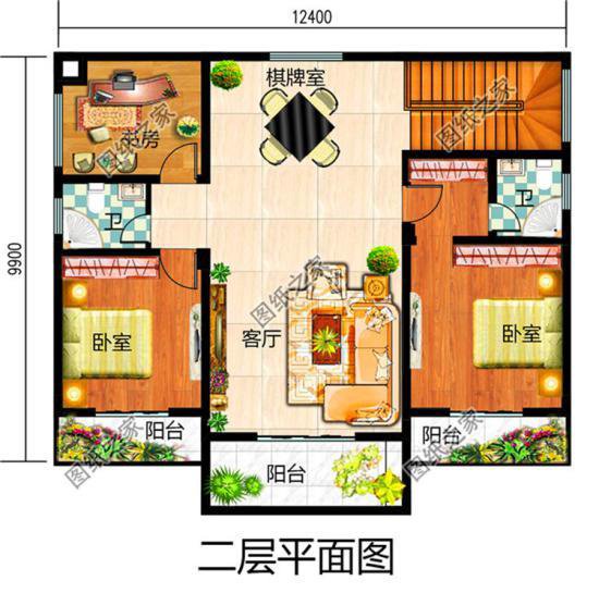 12米x10米農(nóng)村自建房三層平面圖，分分鐘把別人家房子比下去