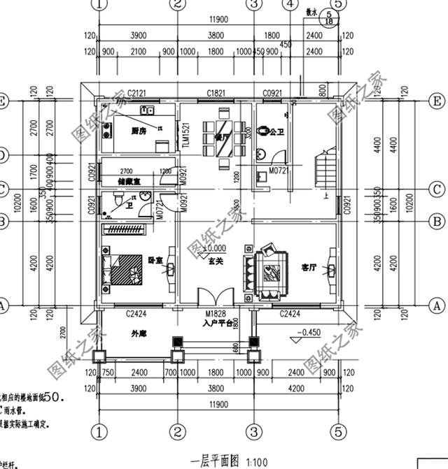 12米x10米農(nóng)村自建房三層平面圖，分分鐘把別人家房子比下去