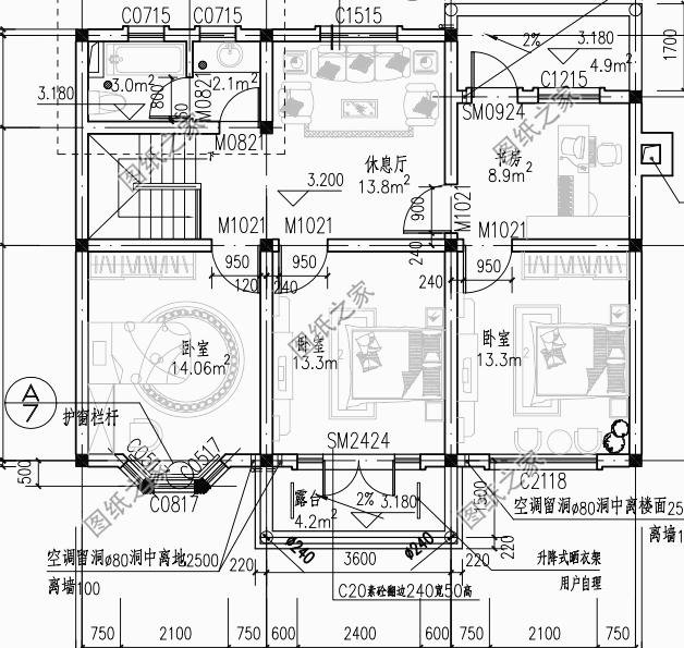 100平米鄉(xiāng)村二層自建房戶型圖，年輕人都該這樣建房，大家都很服氣