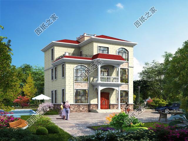 現(xiàn)代帶洗衣房三層自建房圖，對(duì)房間功能進(jìn)行合理劃分，你喜不喜歡？