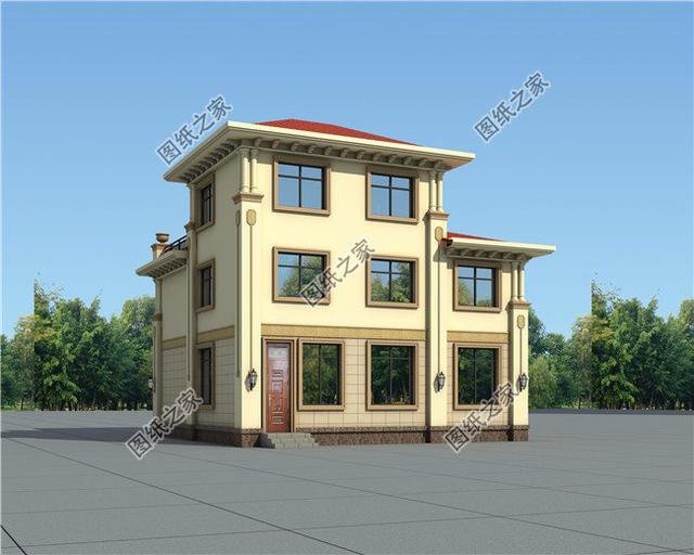 現(xiàn)代帶洗衣房三層自建房圖，對(duì)房間功能進(jìn)行合理劃分，你喜不喜歡？