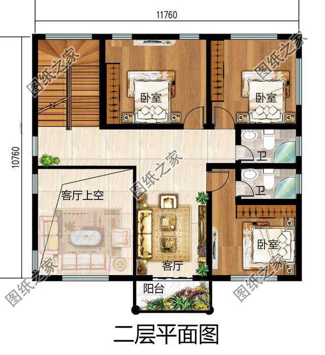 現(xiàn)代帶洗衣房三層自建房圖，對(duì)房間功能進(jìn)行合理劃分，你喜不喜歡？