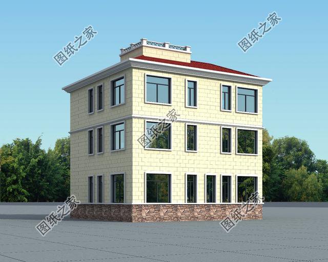 現(xiàn)代帶洗衣房三層自建房圖，對(duì)房間功能進(jìn)行合理劃分，你喜不喜歡？