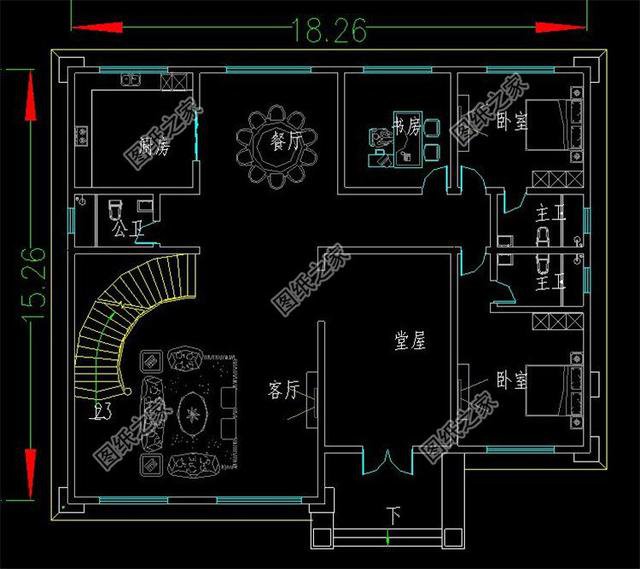 新中式帶堂屋的農(nóng)村二層自建房，符合傳統(tǒng)的需要，看看有沒有適合你家的