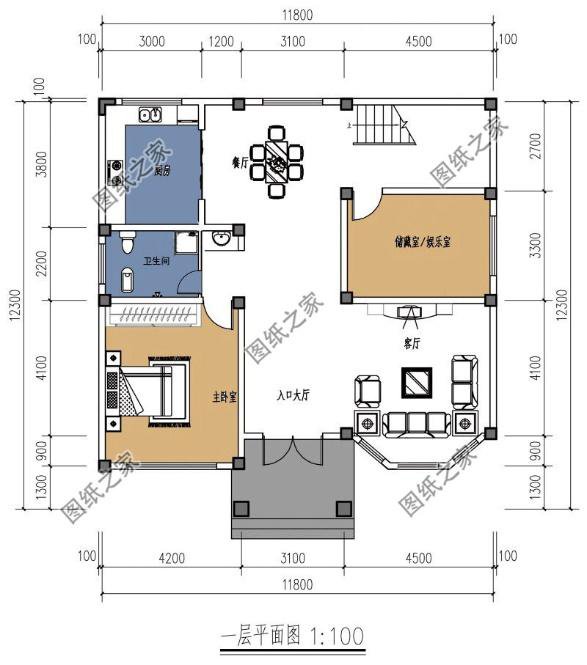 農(nóng)村二層自建房設(shè)計(jì)圖紙，大戶型，家里人口多的可以這樣建