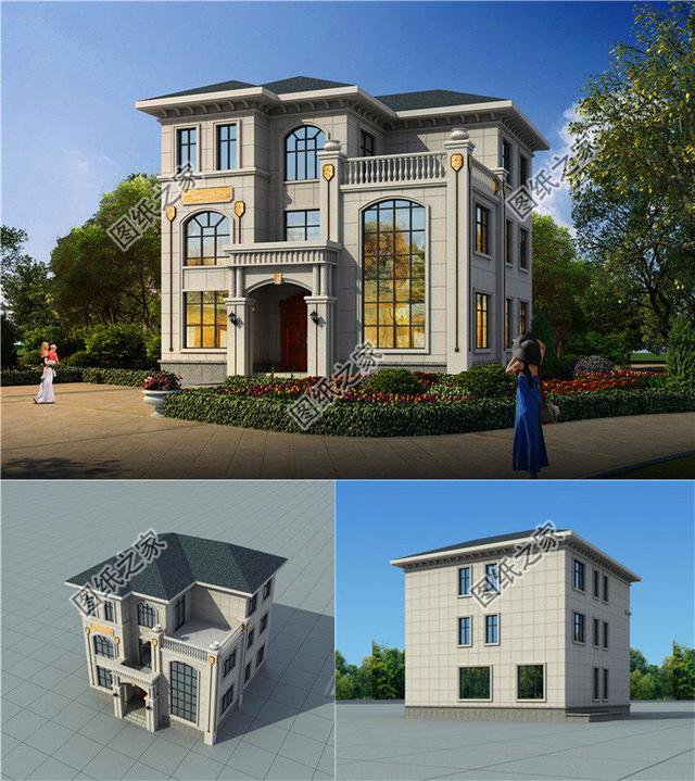 農(nóng)村簡單實用三層復(fù)式樓圖，第二款真大氣，適合大眾的好戶型