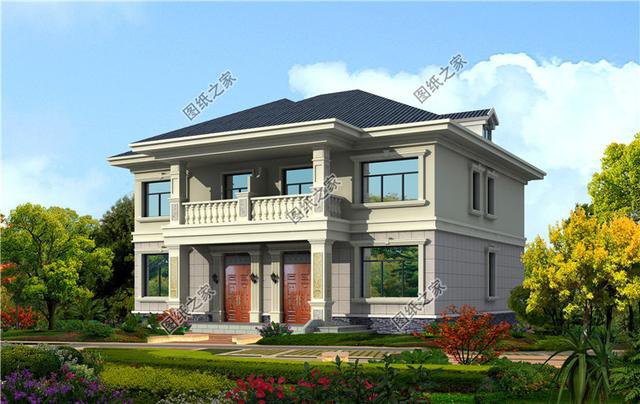 二層雙拼別墅設計圖，兩兄弟蓋更劃算，收藏給你的兄弟看看