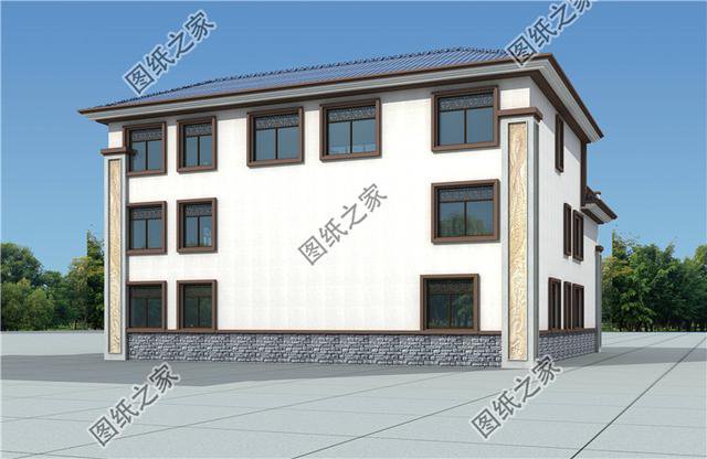 帶土灶農村三層自建房效果圖,做飯都是兒時的味道