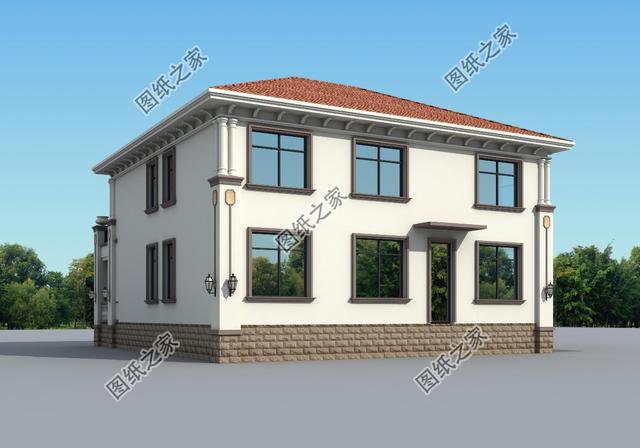 農村自建兩層樓房設計圖，外觀大氣款，看著就有面兒