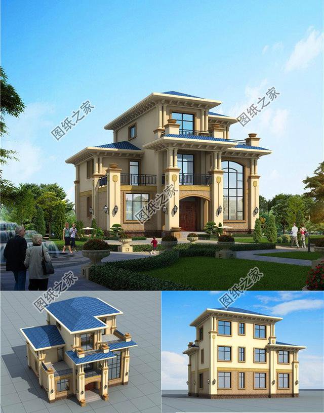 精選3款最新二層半別墅外觀圖，漂亮實用，建好了村里人都來看