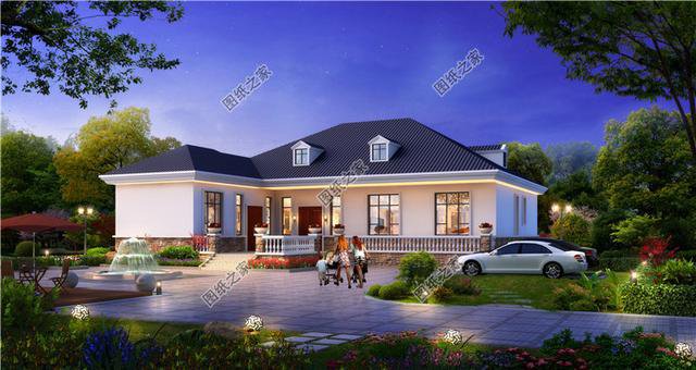 農(nóng)村自建房一層效果圖，其中第四款是＂七＂字型戶型圖，蓋好驚艷全村