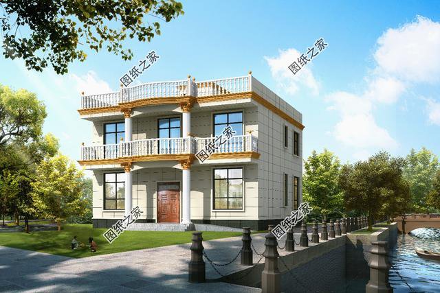 農(nóng)村別墅平屋頂設(shè)計圖，晾曬糧食，屋頂美夢，開個爬梯，樣樣不誤