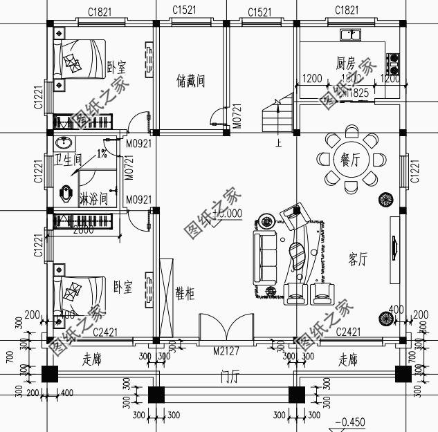 農(nóng)村別墅平屋頂設(shè)計圖，晾曬糧食，屋頂美夢，開個爬梯，樣樣不誤