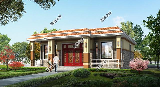 農(nóng)村別墅平屋頂設(shè)計圖，晾曬糧食，屋頂美夢，開個爬梯，樣樣不誤