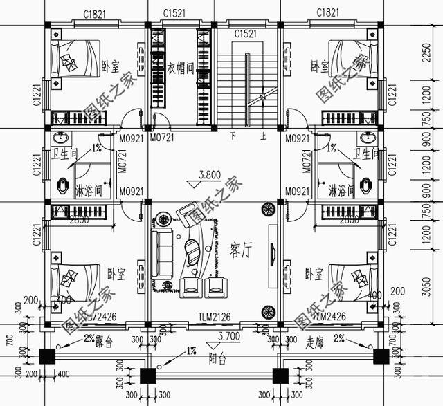 農(nóng)村別墅平屋頂設(shè)計圖，晾曬糧食，屋頂美夢，開個爬梯，樣樣不誤