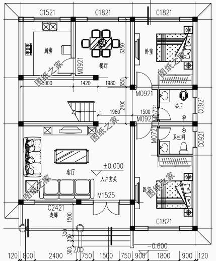 農(nóng)村二層羅馬柱別墅外形圖，讓你的別墅漂亮大氣，透露著氣質(zhì)
